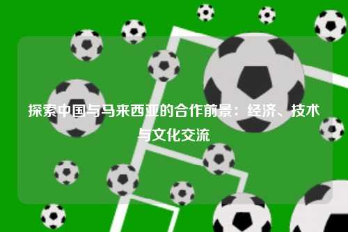 探索中国与马来西亚的合作前景：经济、技术与文化交流